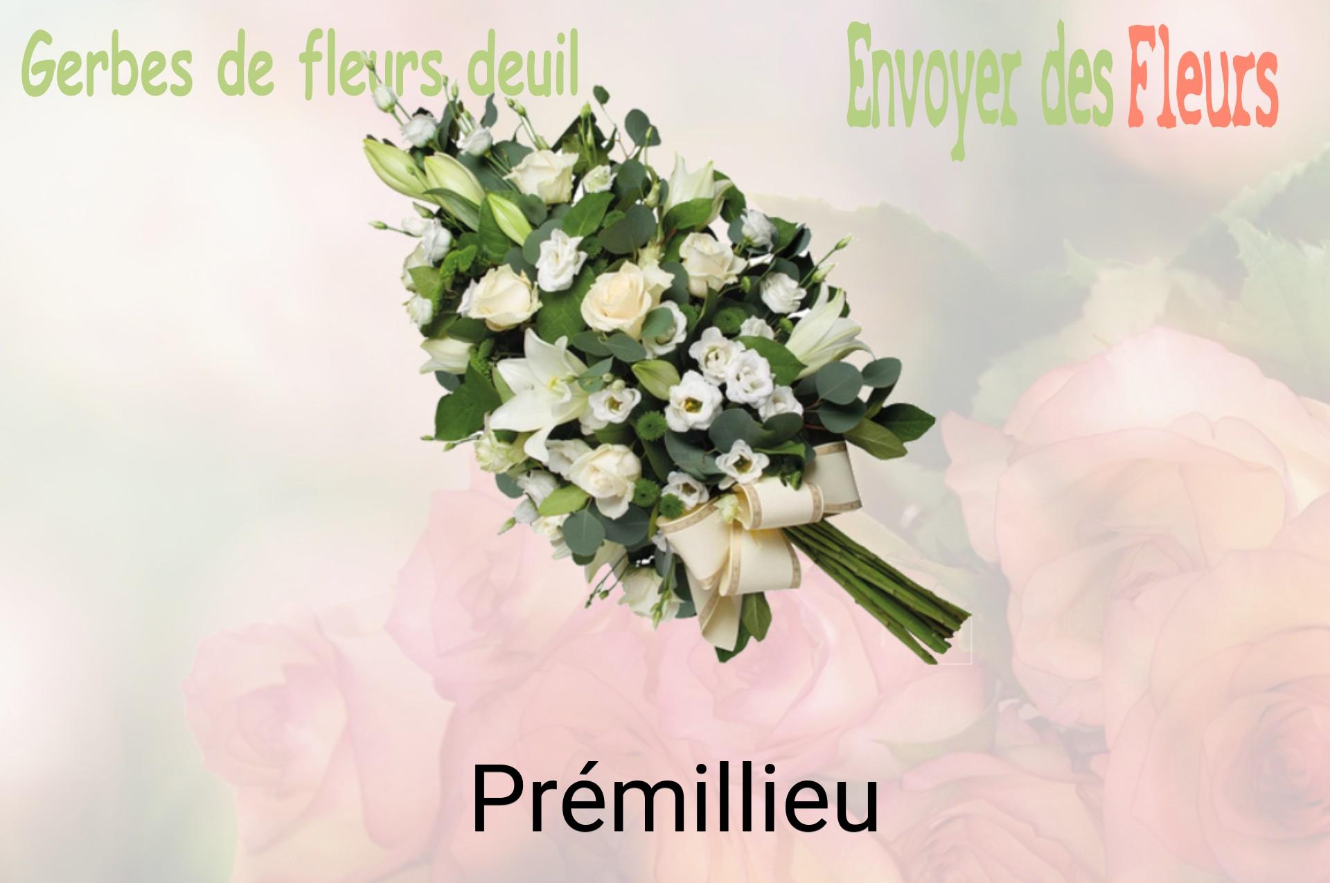 Gerbe de fleurs de deuil livrée à Prémillieu
